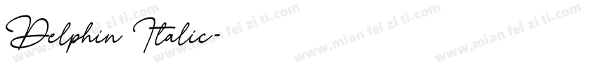Delphin Italic字体转换